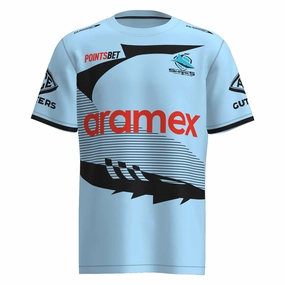Seasonal Men's NRL Cronulla Sharks 2023 Warm Up Tee Classic style
