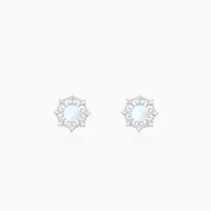Silver Charming Like A Flower Earrings