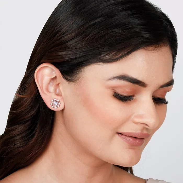Silver Charming Like A Flower Earrings