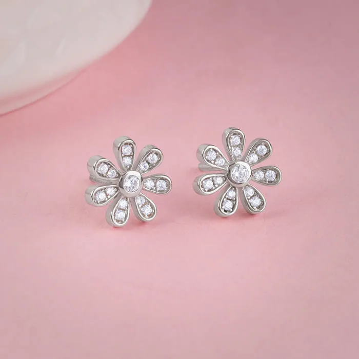 Silver Floret Fun Earrings