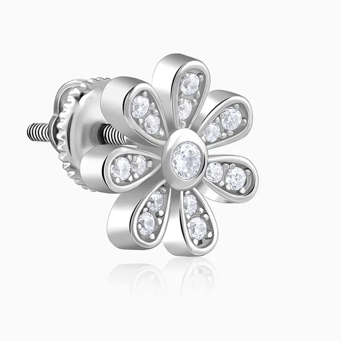 Silver Floret Fun Earrings