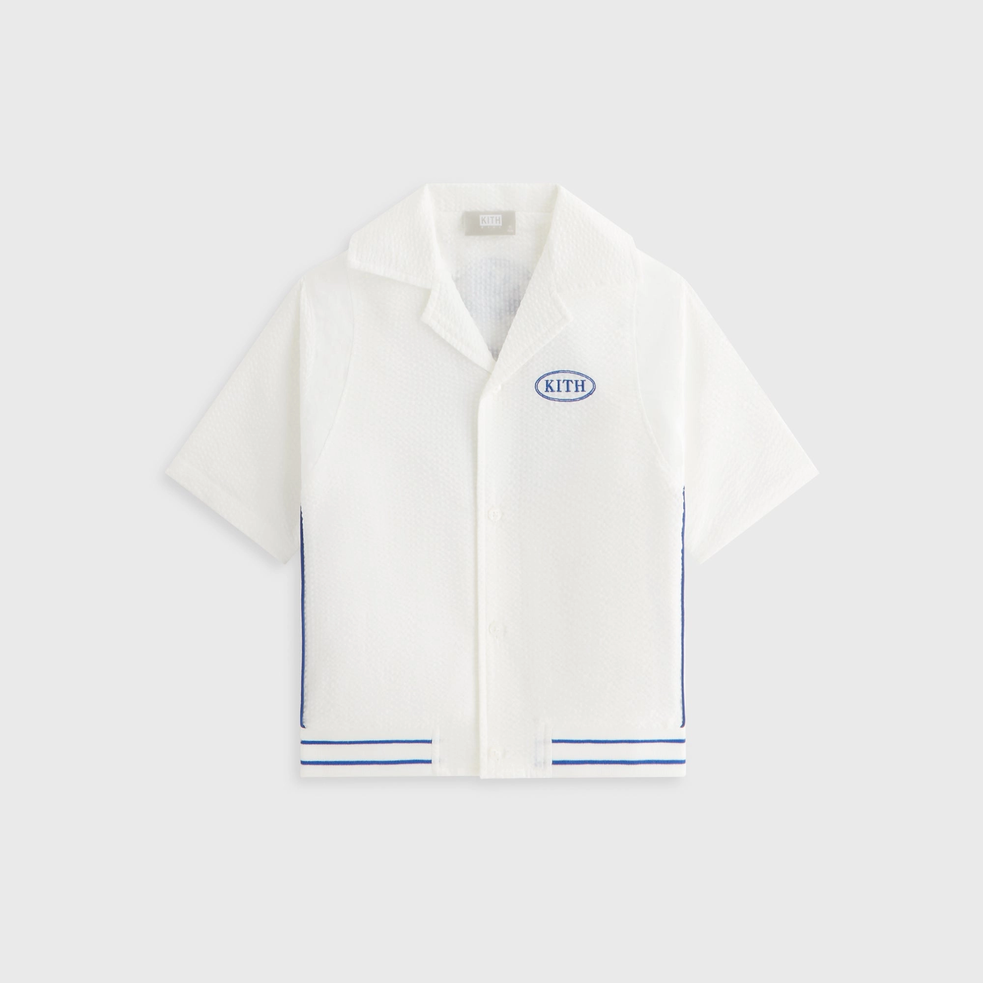 Kith Kids Seersucker Landon Souvenir Shirt - Silk Educated Statement-making