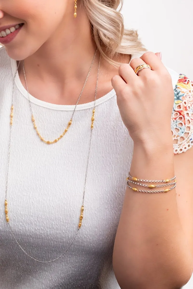 Sow Gentleness Bracelet? in 18K Gold & Rhodium Over Sterling Silver