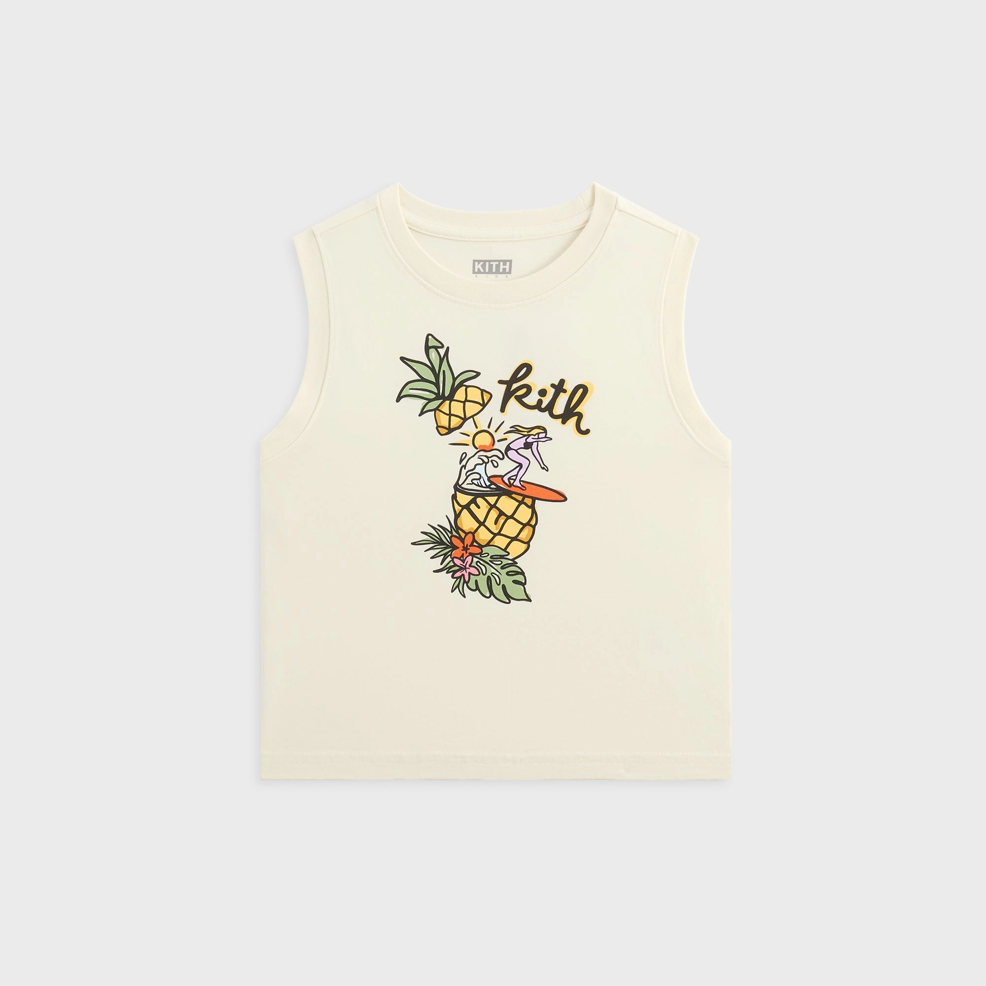Boldly designed Kith Kids Pineapple Surfer Muscle Tank - Silk Attention-grabbing
