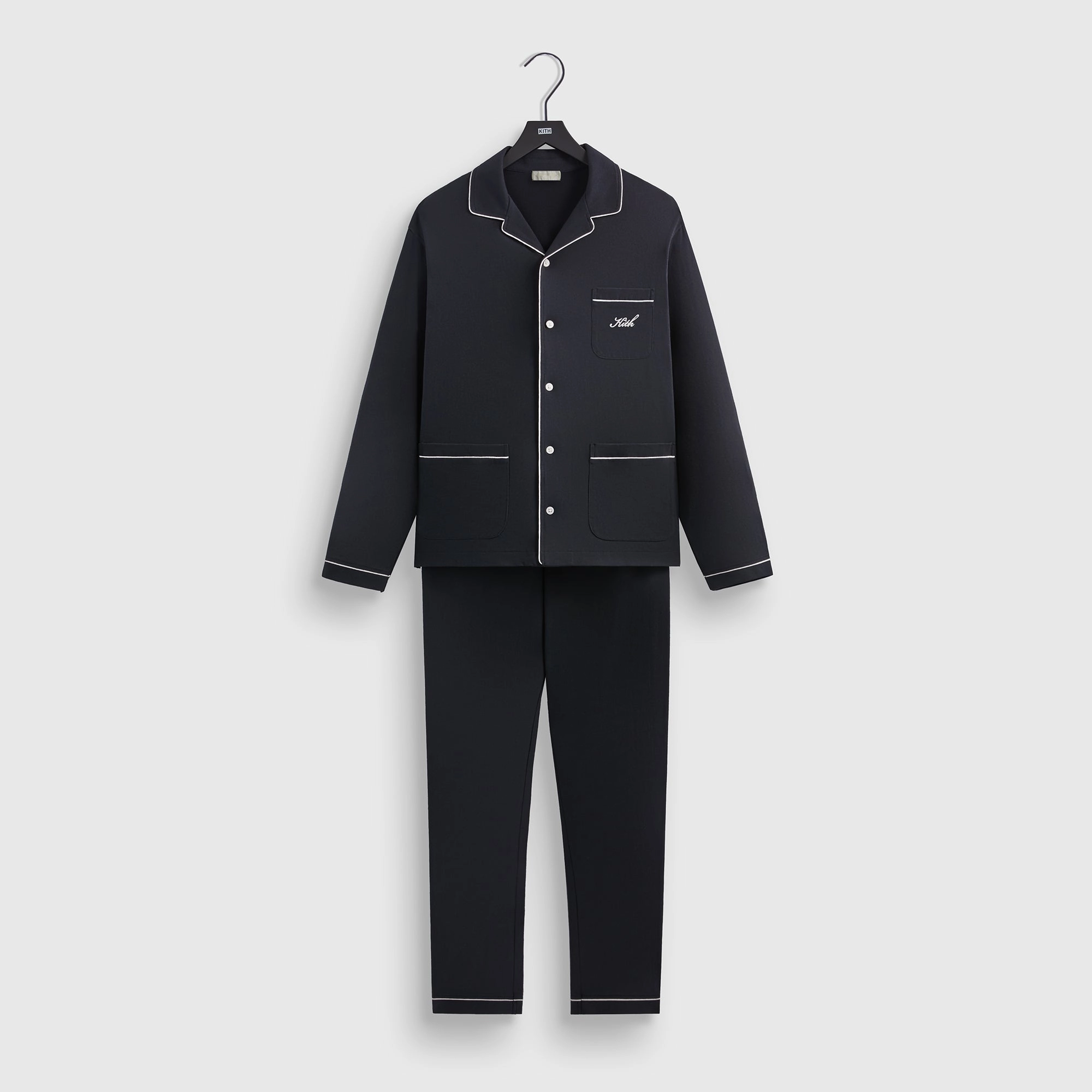 Eye-catching Kith Script Pajama Set - Black Wide-ranging