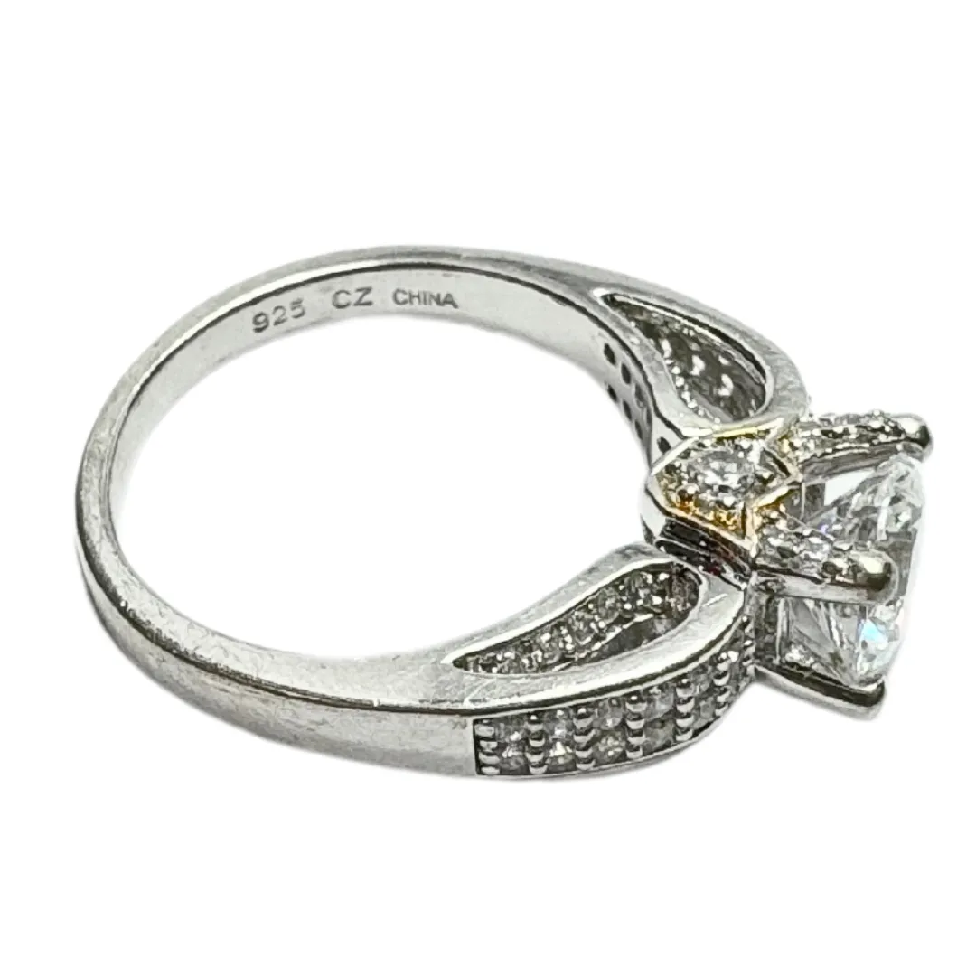 SS Verragio Cushion Cut CZ 2 Toned Ring