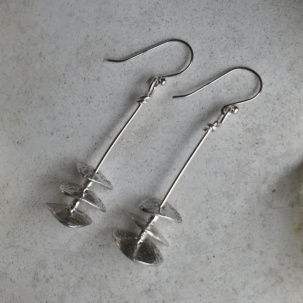Stacked Triangle Drop Earrings