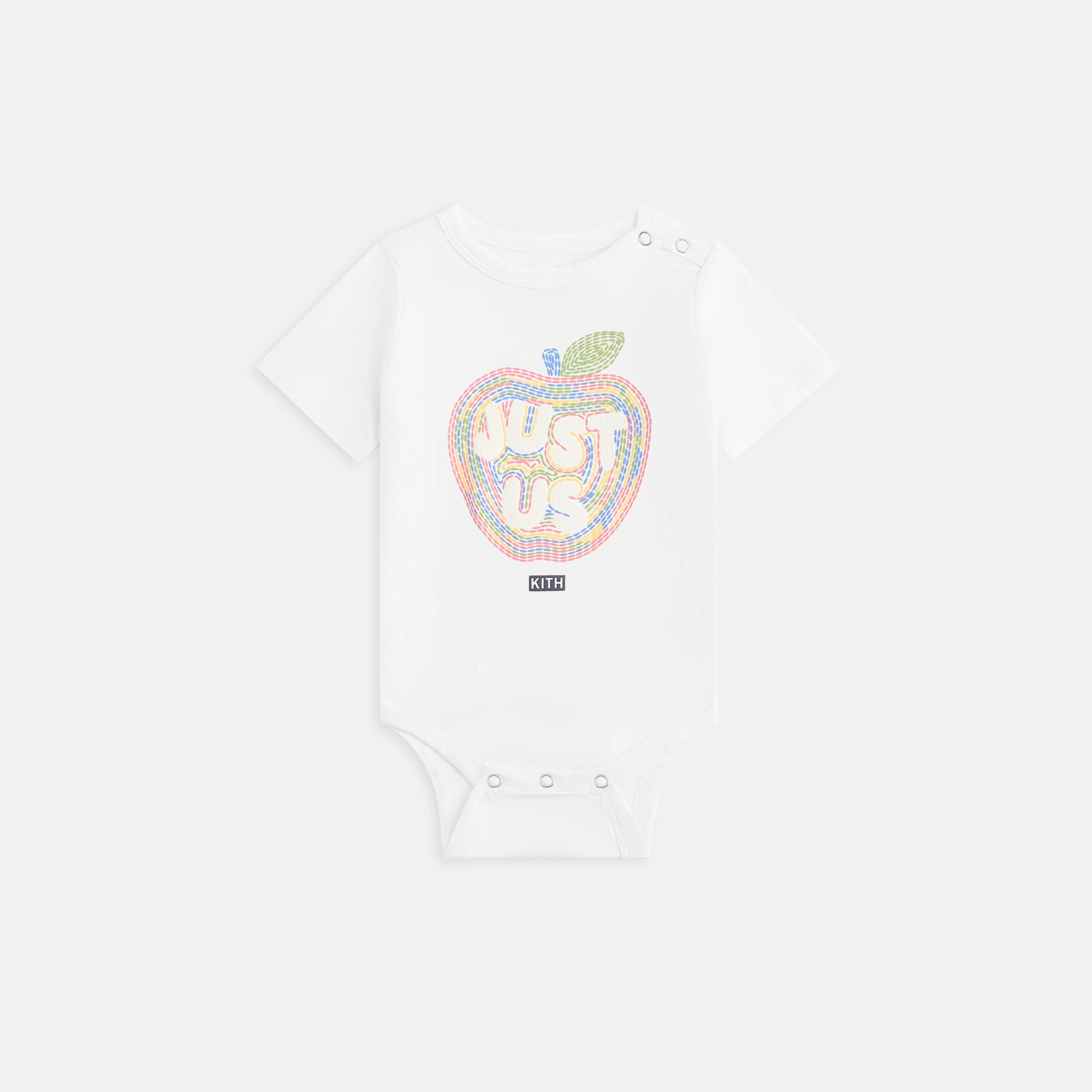 Kith Baby Just Us Apple Graphic Bodysuit - White Eternal Smooth