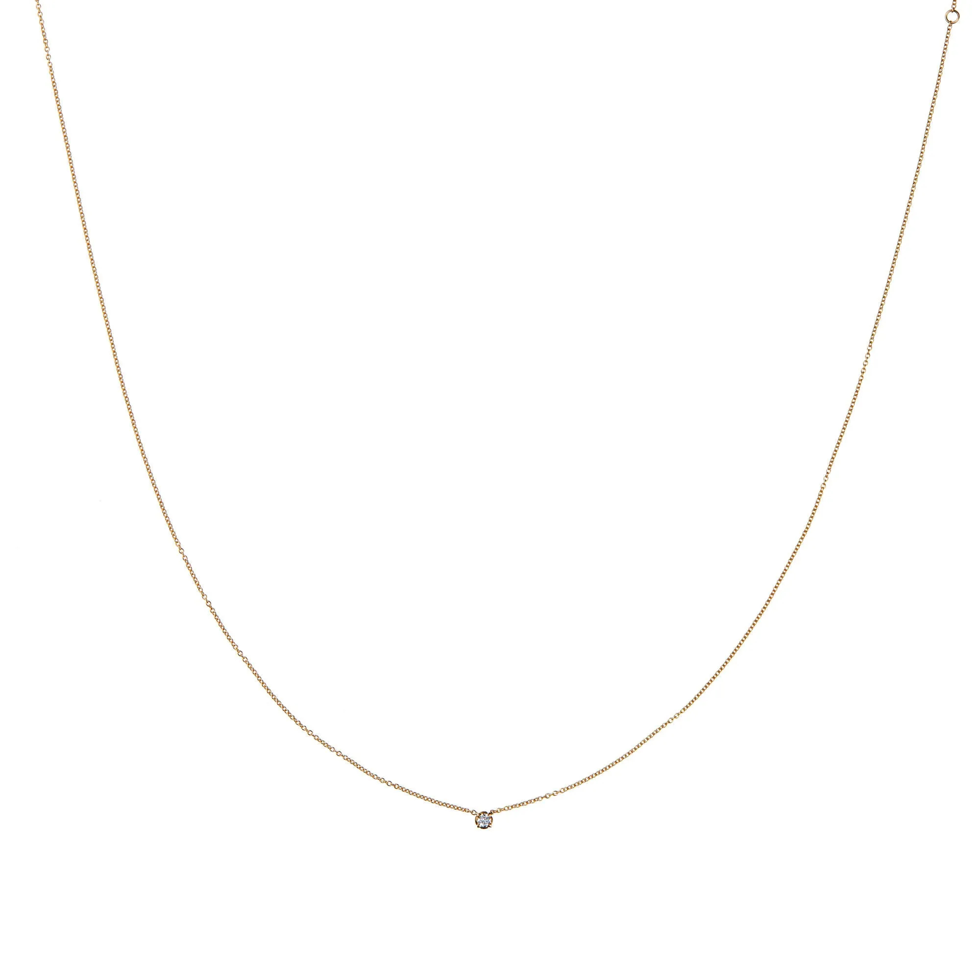 Stellar One Star 18K Gold Necklace w. Diamond