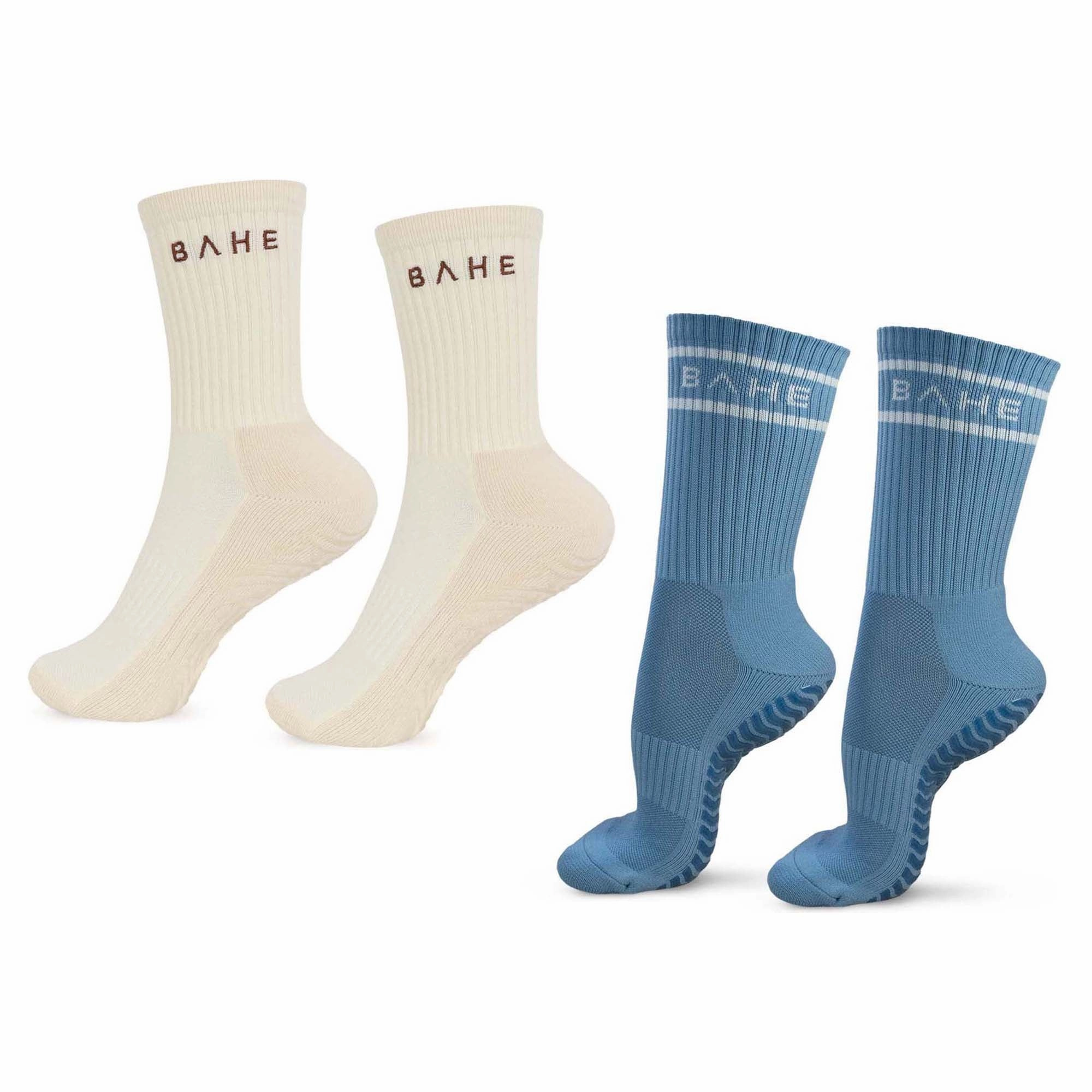 Studio Grippy 2 Pack Crew Socks Work-appropriate Fitted