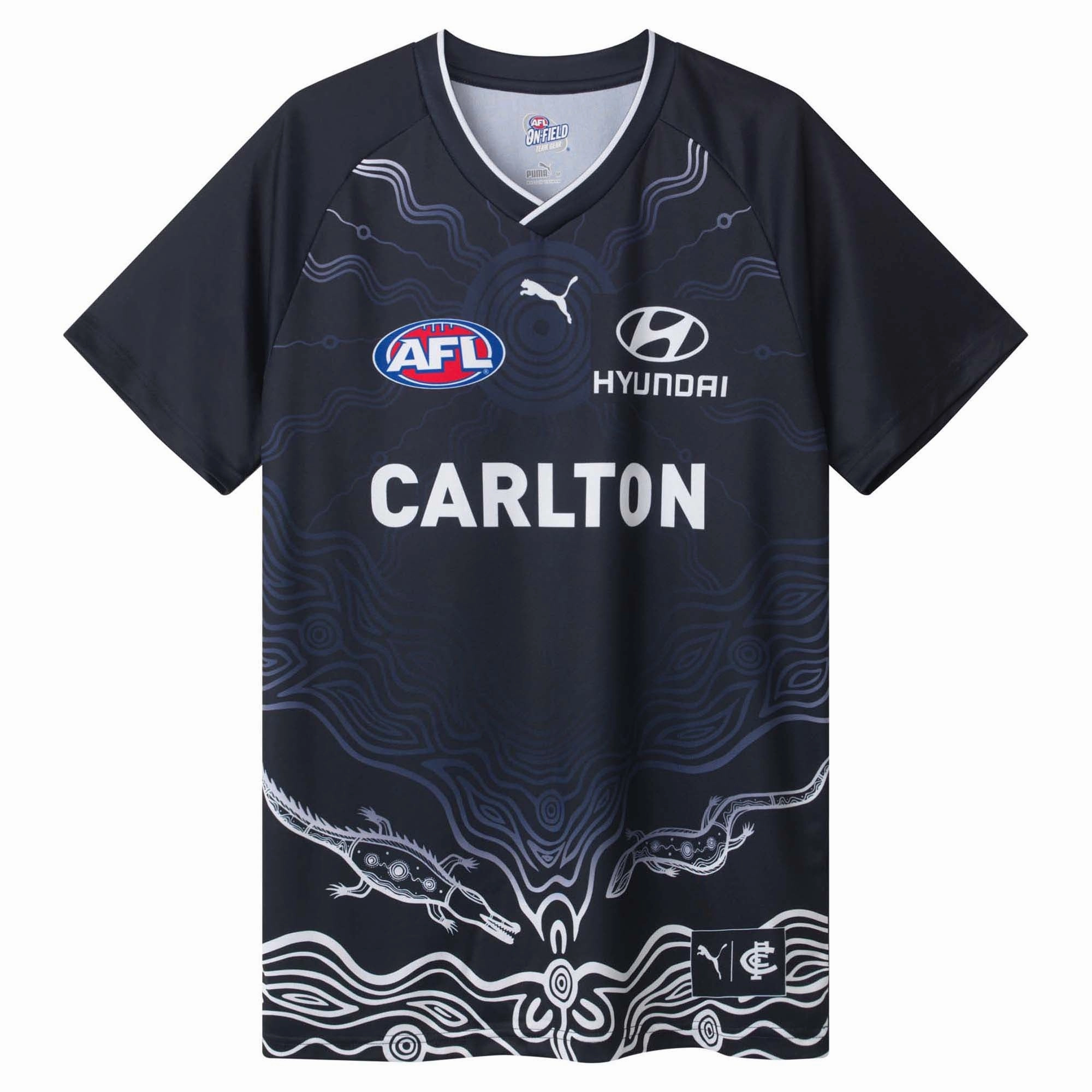 Classic styles Men's AFL Carlton Blues Football Club 2025 Replica Warm Up Top Adaptive
