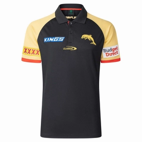 Stylish looks Men's NRL Redcliffe Dolphins 2025 Players Polo Fashionable attire