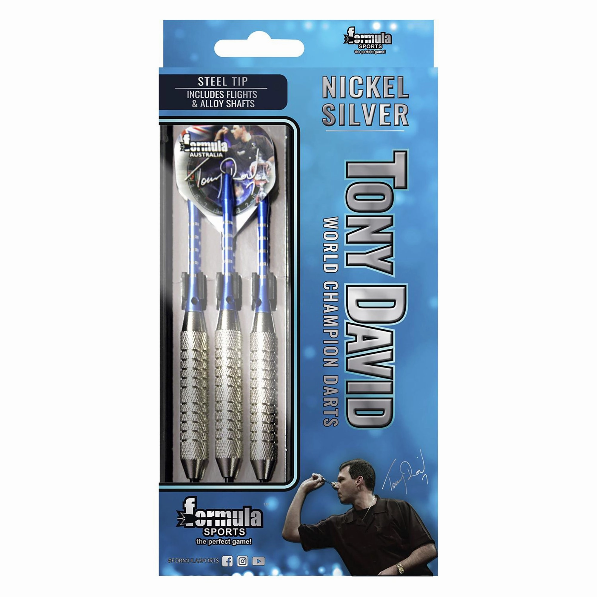 Fashion forward Tony David Nickel Silver Darts Function meets fashion