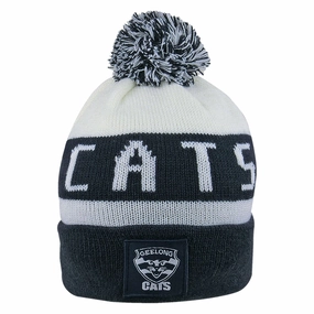 Stylish wearables Adult's AFL Geelong Cats Football Club Bar Beanie Fashionable styles
