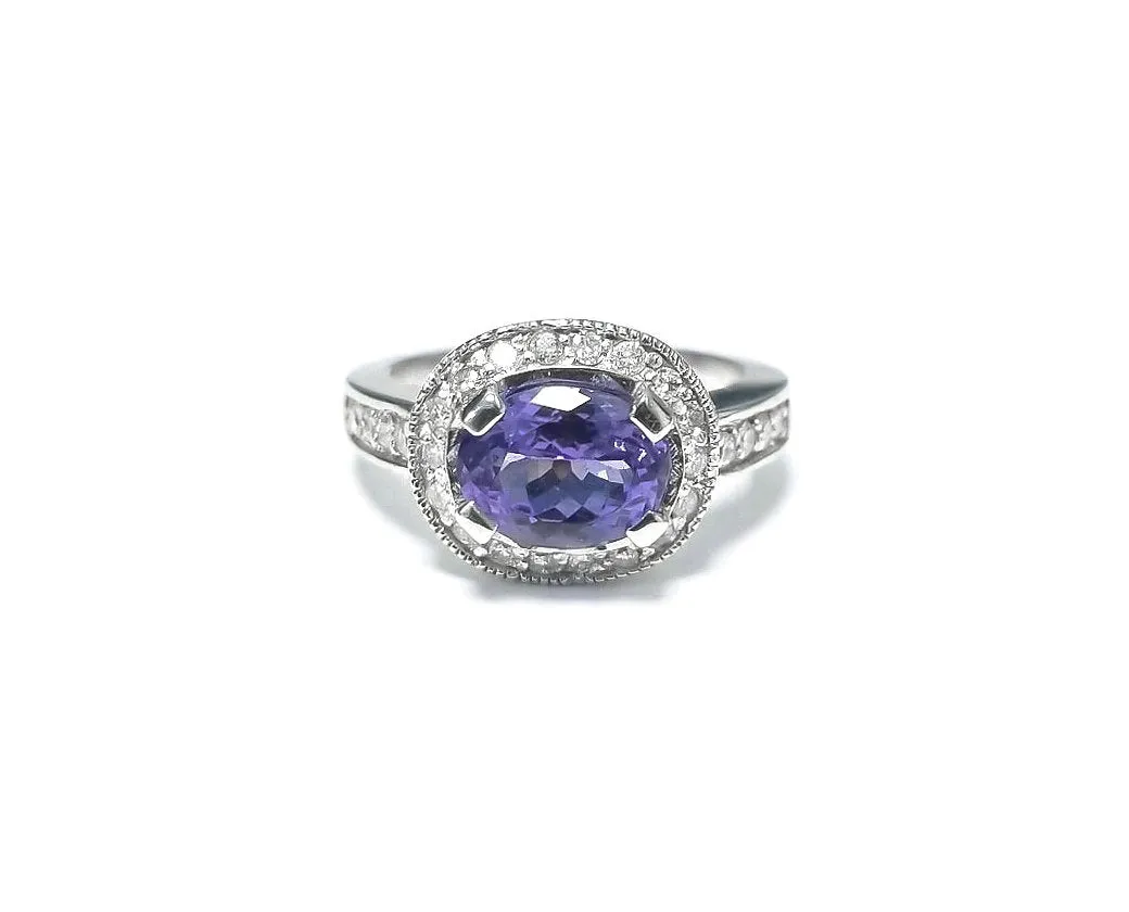 Tanzanite Oval Ring 2.1 cts