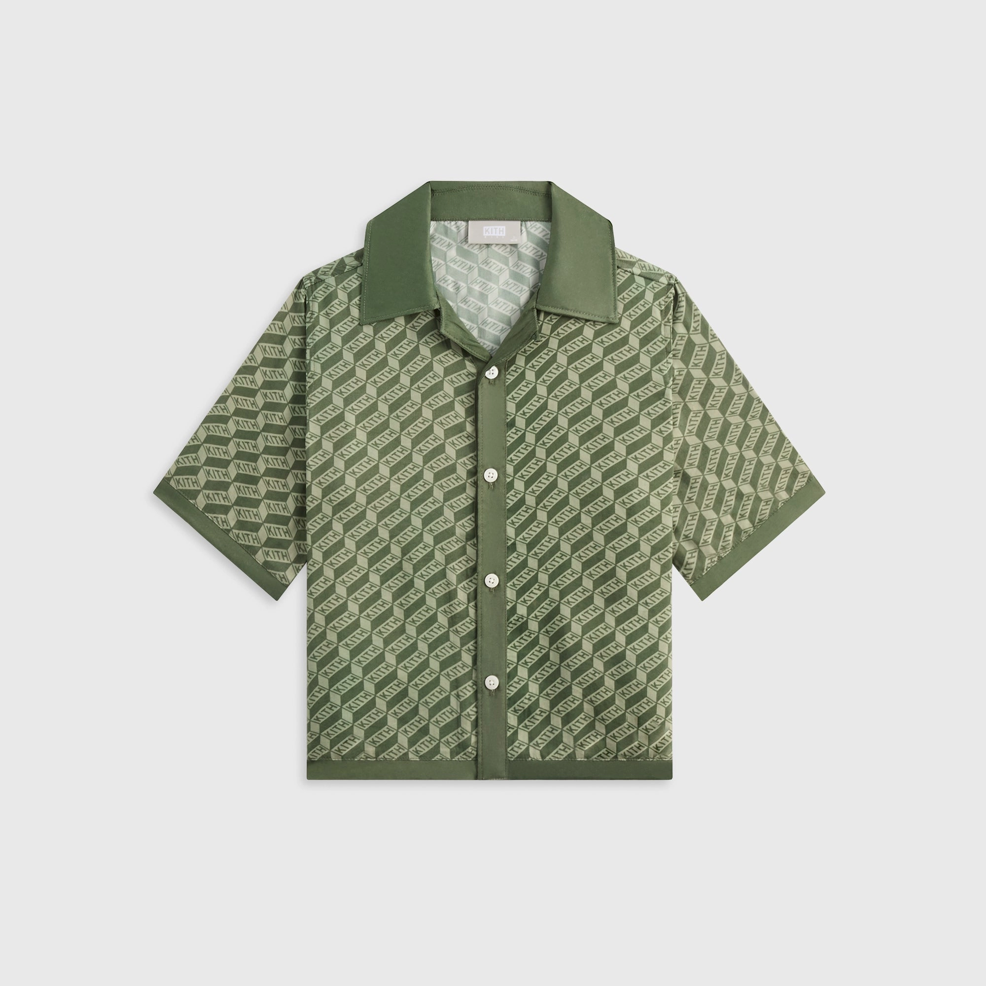 Special Kith Kids Monogram Thompson Camp Shirt - Spear Treasured