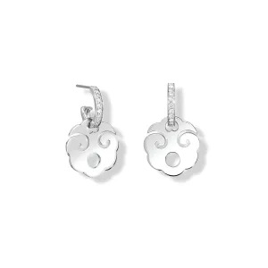 Temple Gong Earring Drops Silver