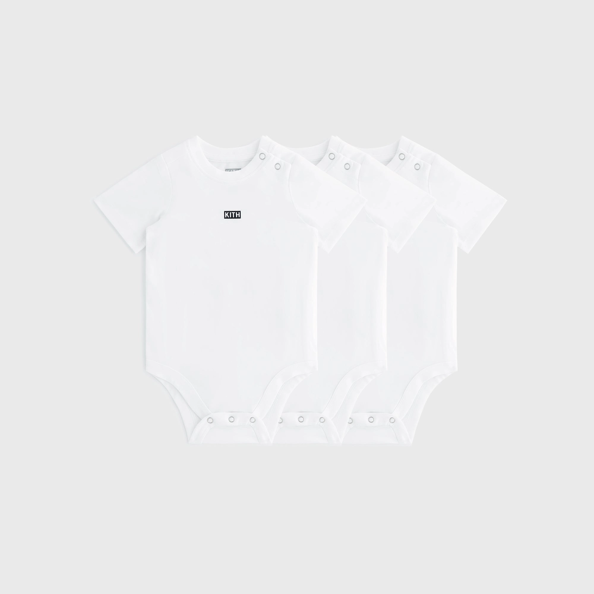 Kith Baby 3-Pack Short Sleeve Bodysuit - White Stunning Unforgettable