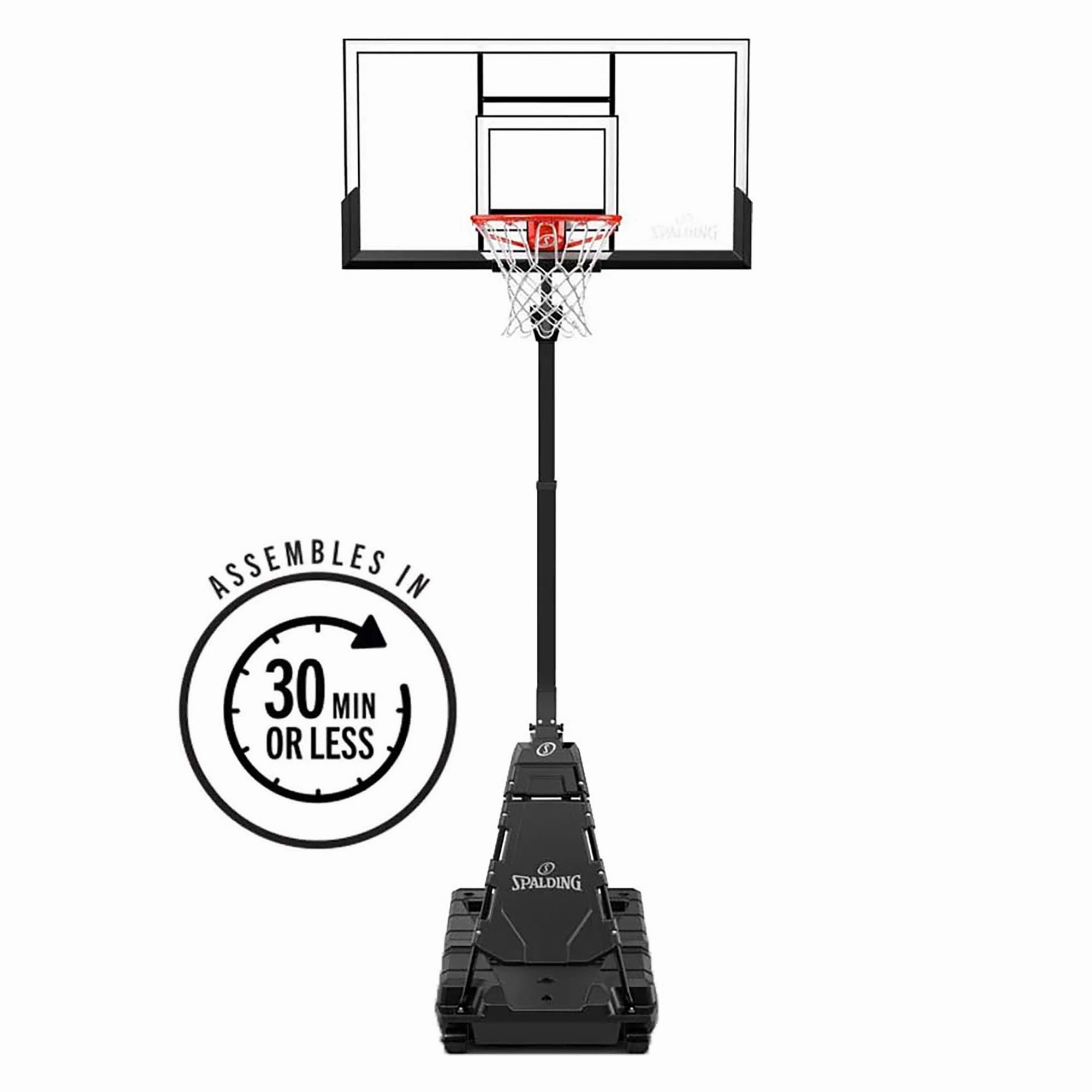 Lifestyle-focused Momentous 60In H-Frame Ez Assembly Acrylic Portable Basketball System Modern styles