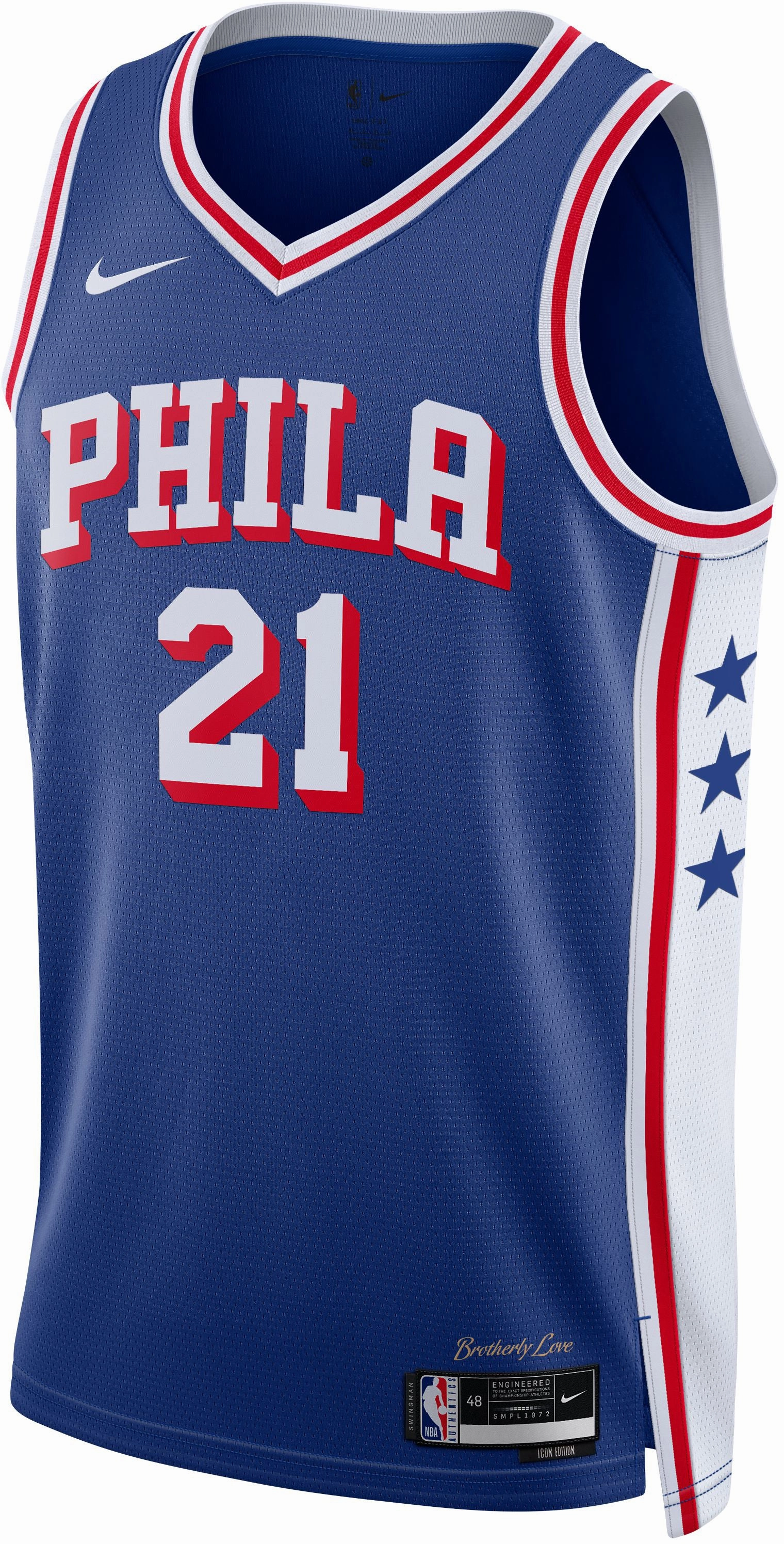 Men's NBA Philadelphia 76ers James Harden 2023/24 Icon Edition Swingman Jersey Versatile fashion Classic wearables