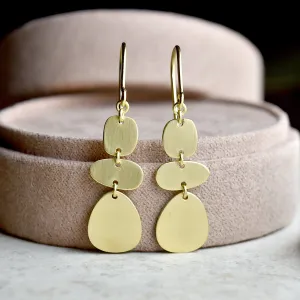 Trio Brushed Drop Earrings