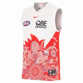 Understated Adult's AFL Sydney Swans Football Club 2025 Stadium Indigenous Jersey Understated