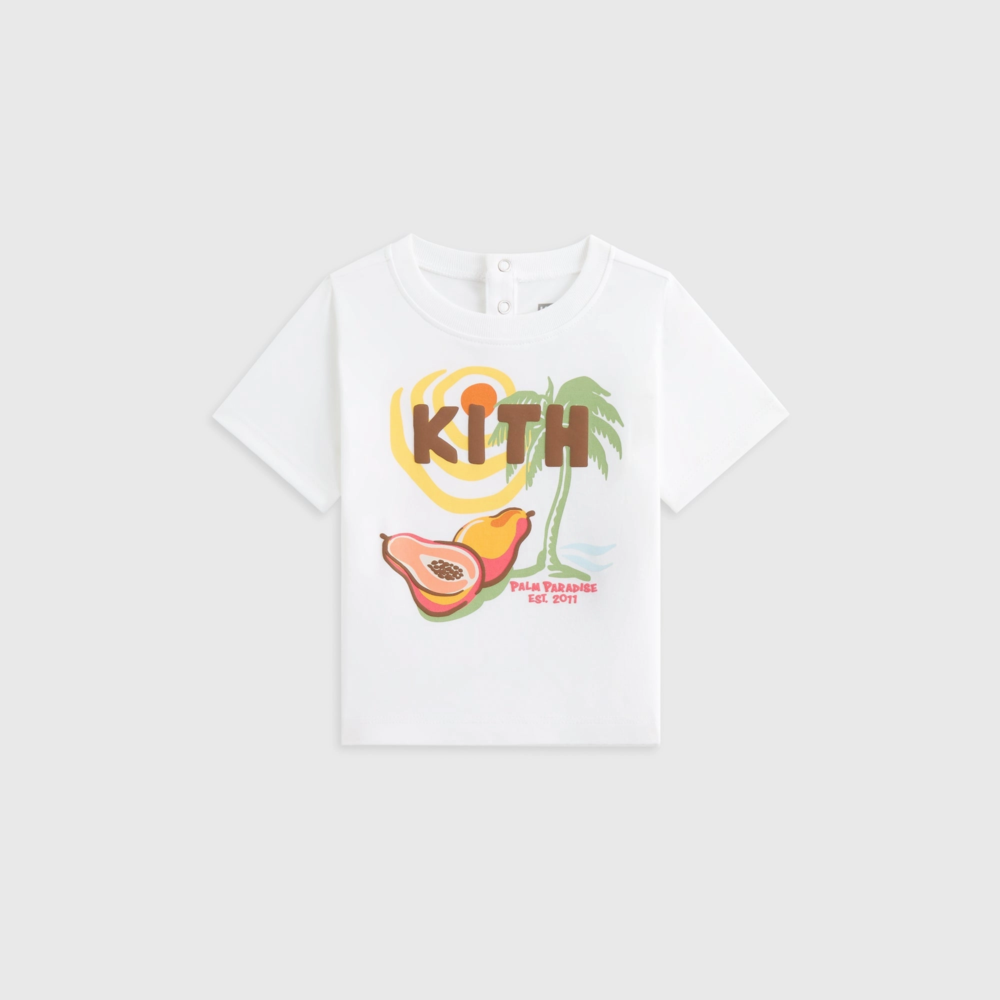 Ageless Kith Baby Palm Paradise Vacation Tee - White Gorgeous