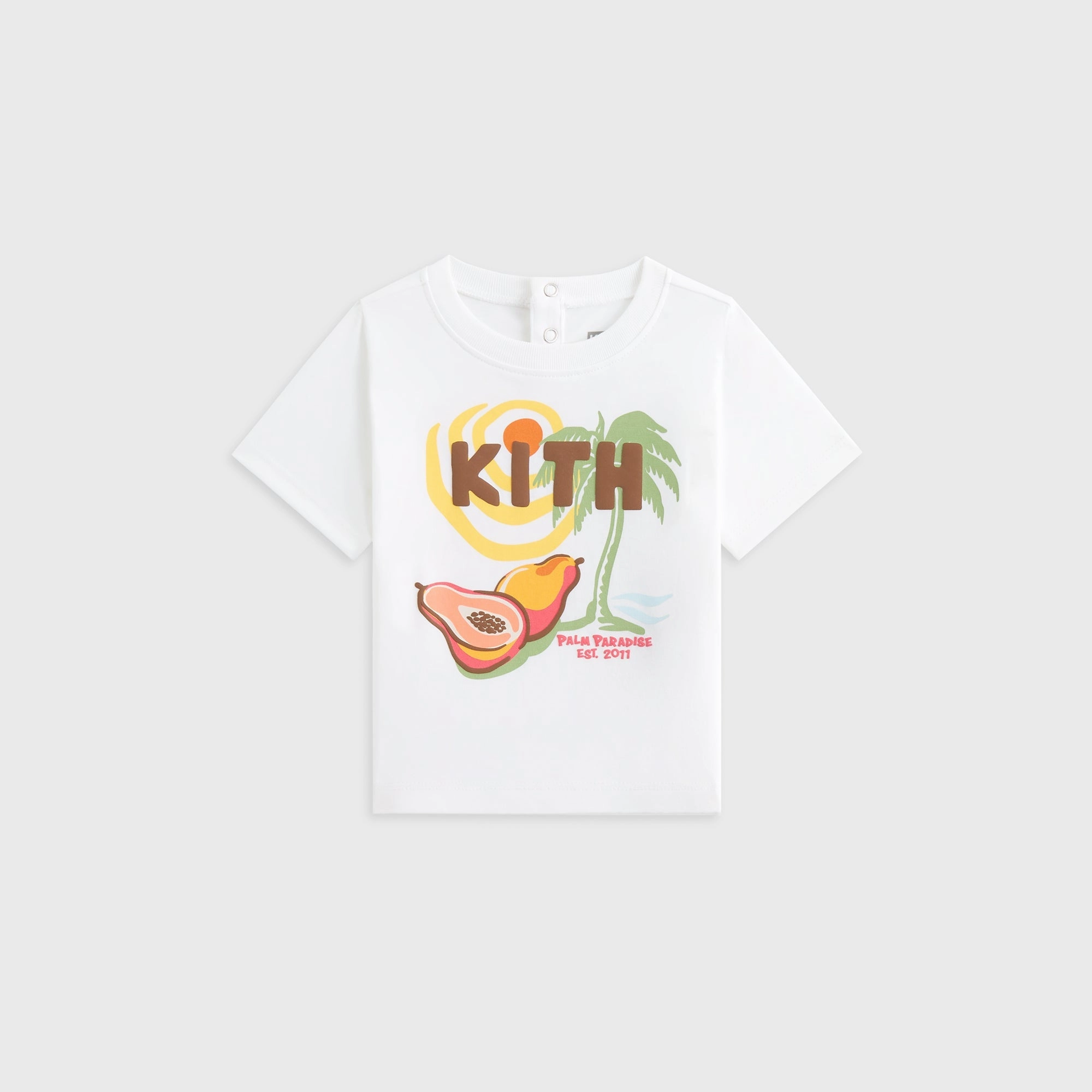 Bold Kith Baby Palm Paradise Vacation Tee - White Cultivated