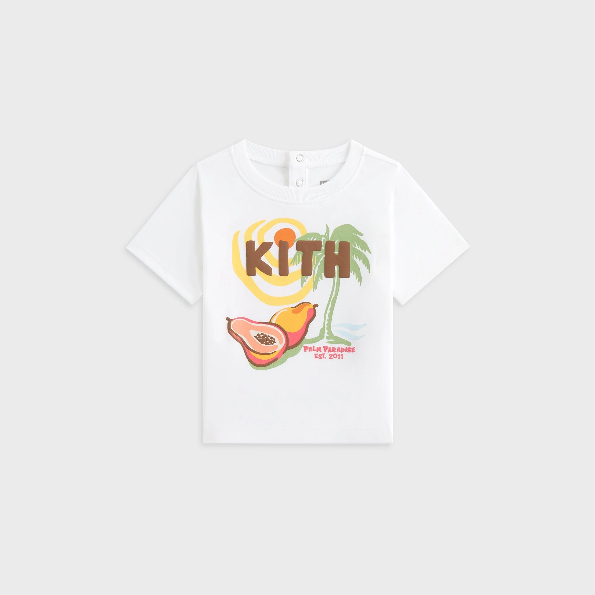 Upbeat Kith Baby Palm Paradise Vacation Tee - White Resilient