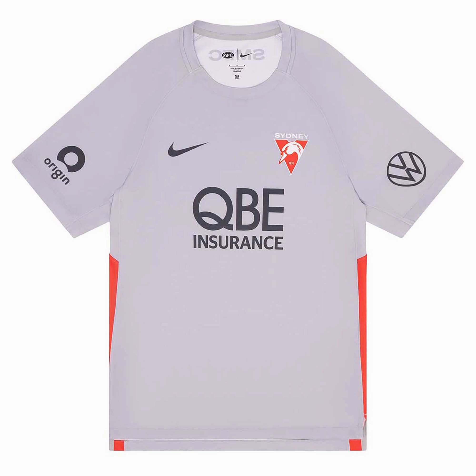 Adaptive Men's AFL Sydney Swans Football Club 2025 Training Short Sleeve Jersey Work-appropriate