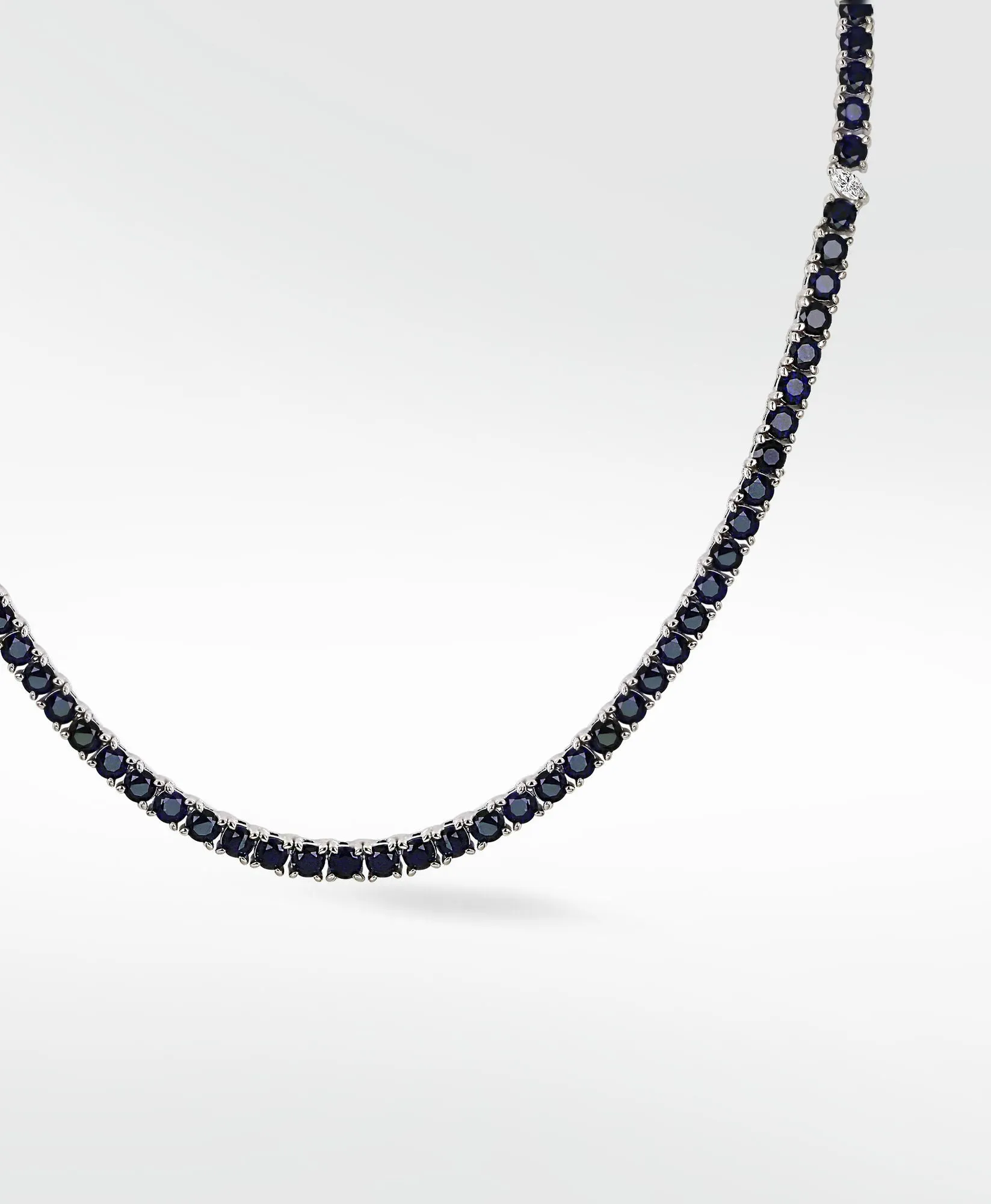 Veto Lux Eternity 14K Gold Necklaces w. Lab-Grown Diamond & Sapphire