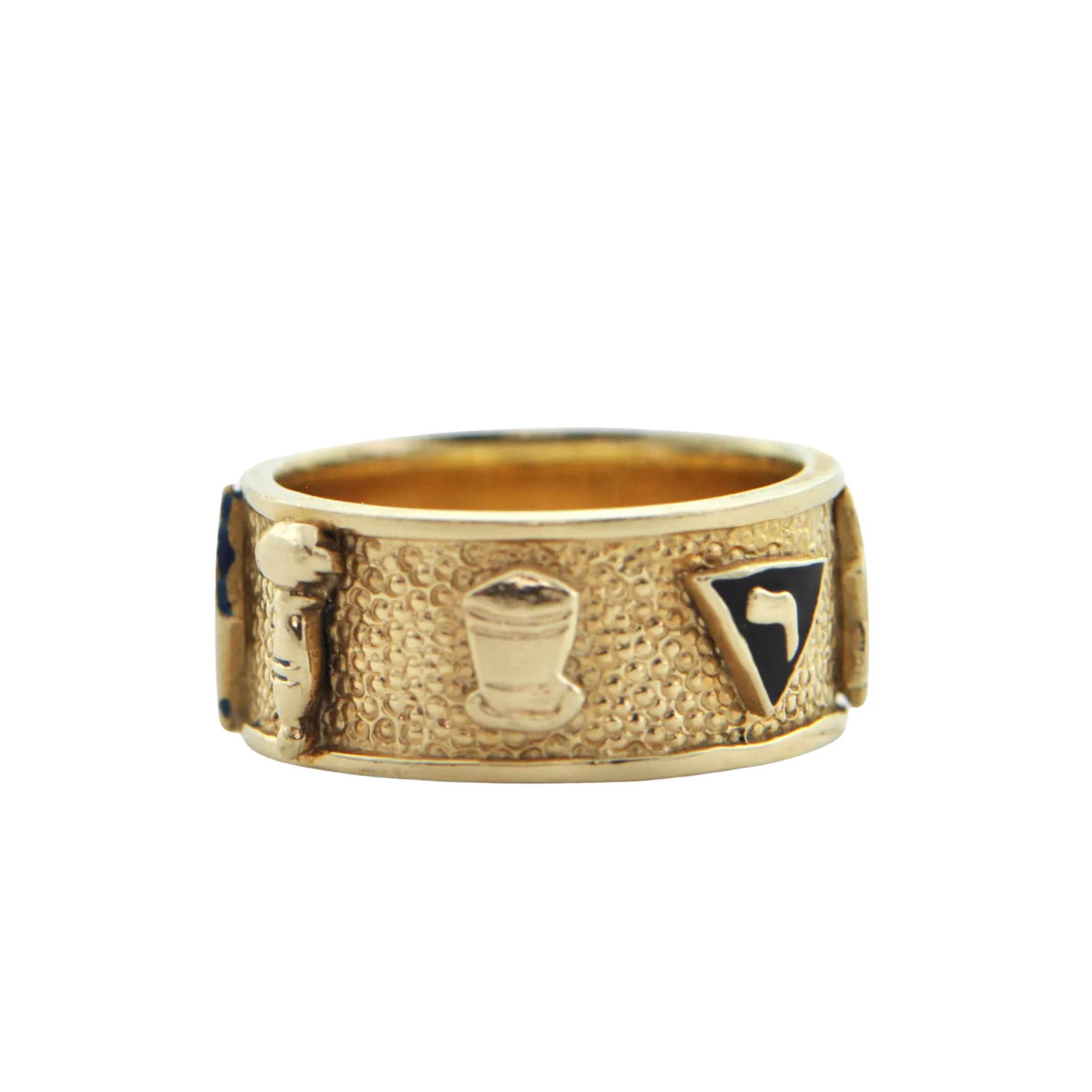 Vintage Masonic 14K Yellow Gold Ring