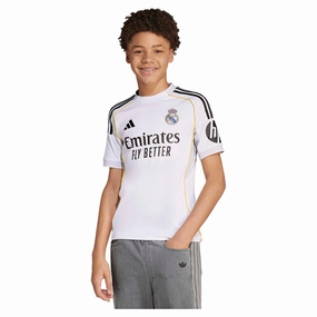 Vintage-inspired Junior's Real Madrid 2025/26 Home Soccer Jersey Stylish pieces