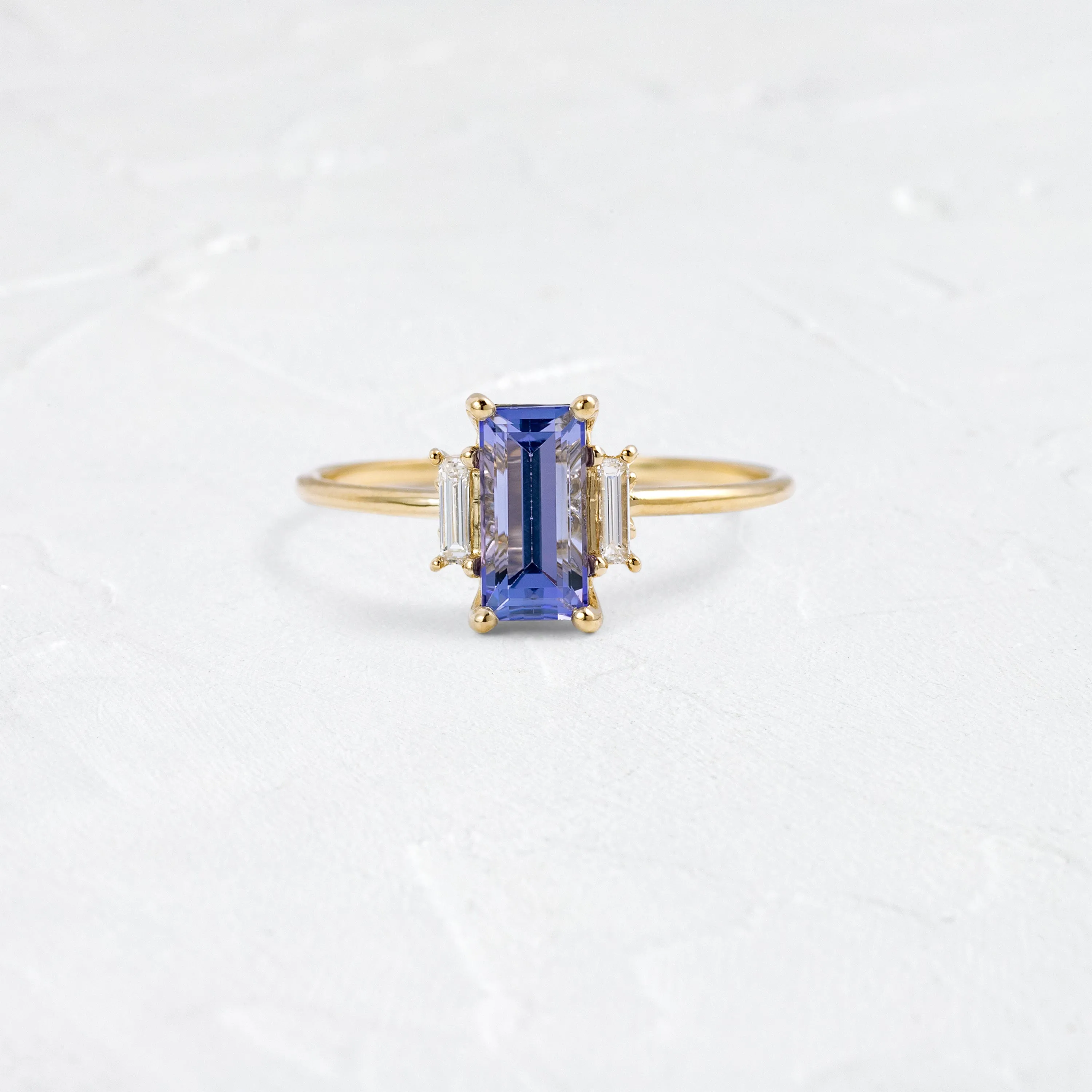 Vitrine Ring, Light Blue Tanzanite