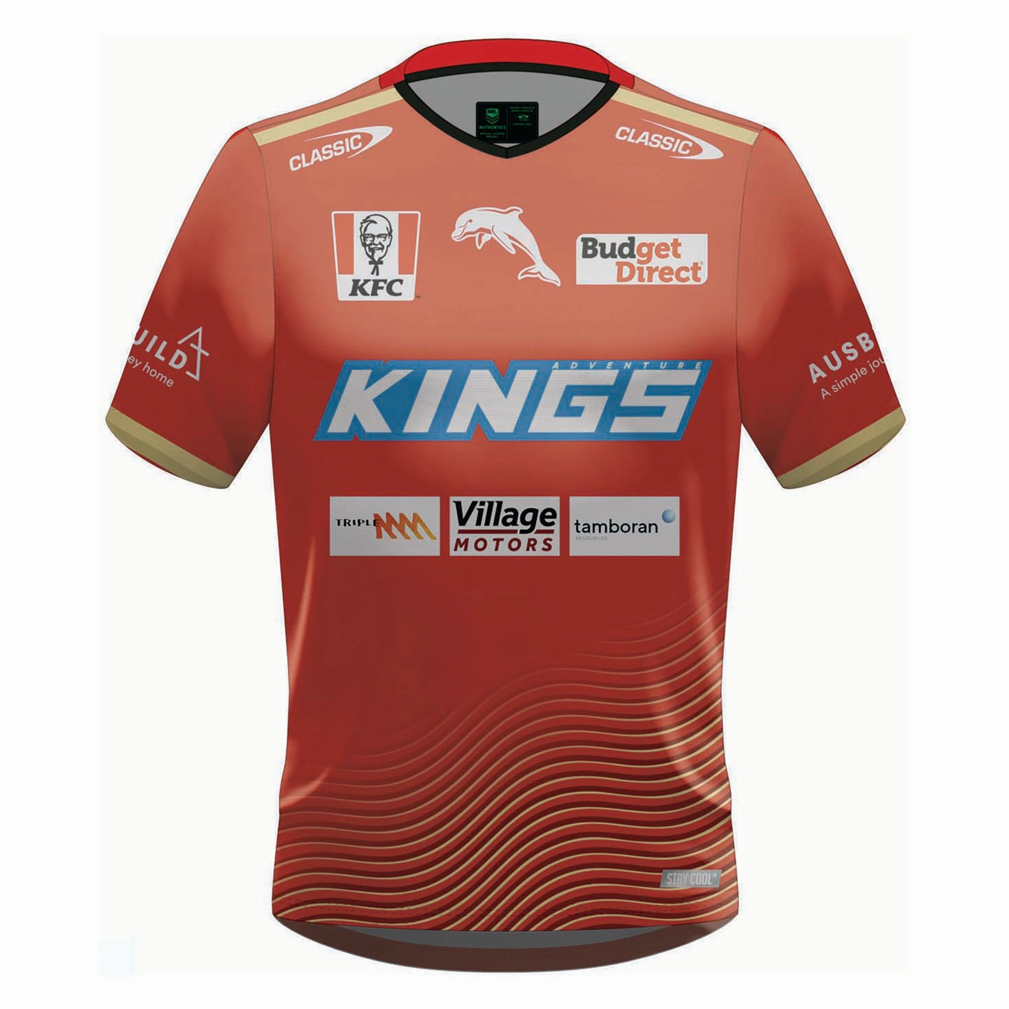 Wardrobe update Men's NRL Dolphins 2024 Training Tee Modern silhouettes