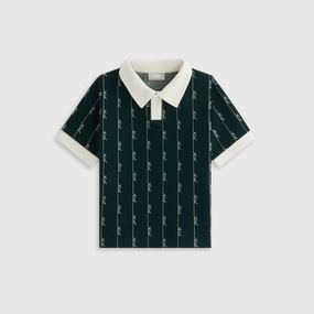 Well-designed Kith Kids Script Knit Tilden Polo - Stadium Celebrated