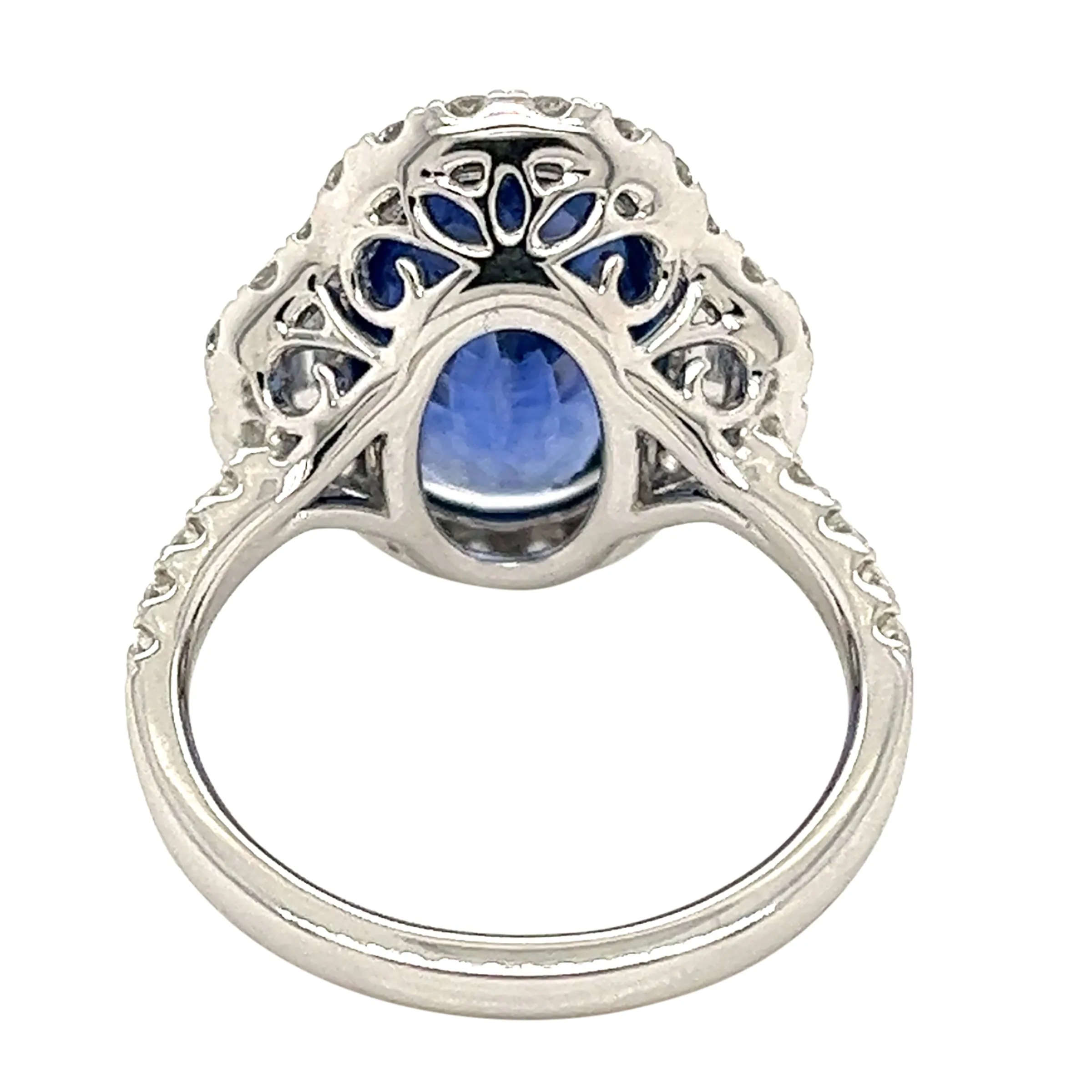 White Gold, 6.96ct Sapphire and Diamond Ring