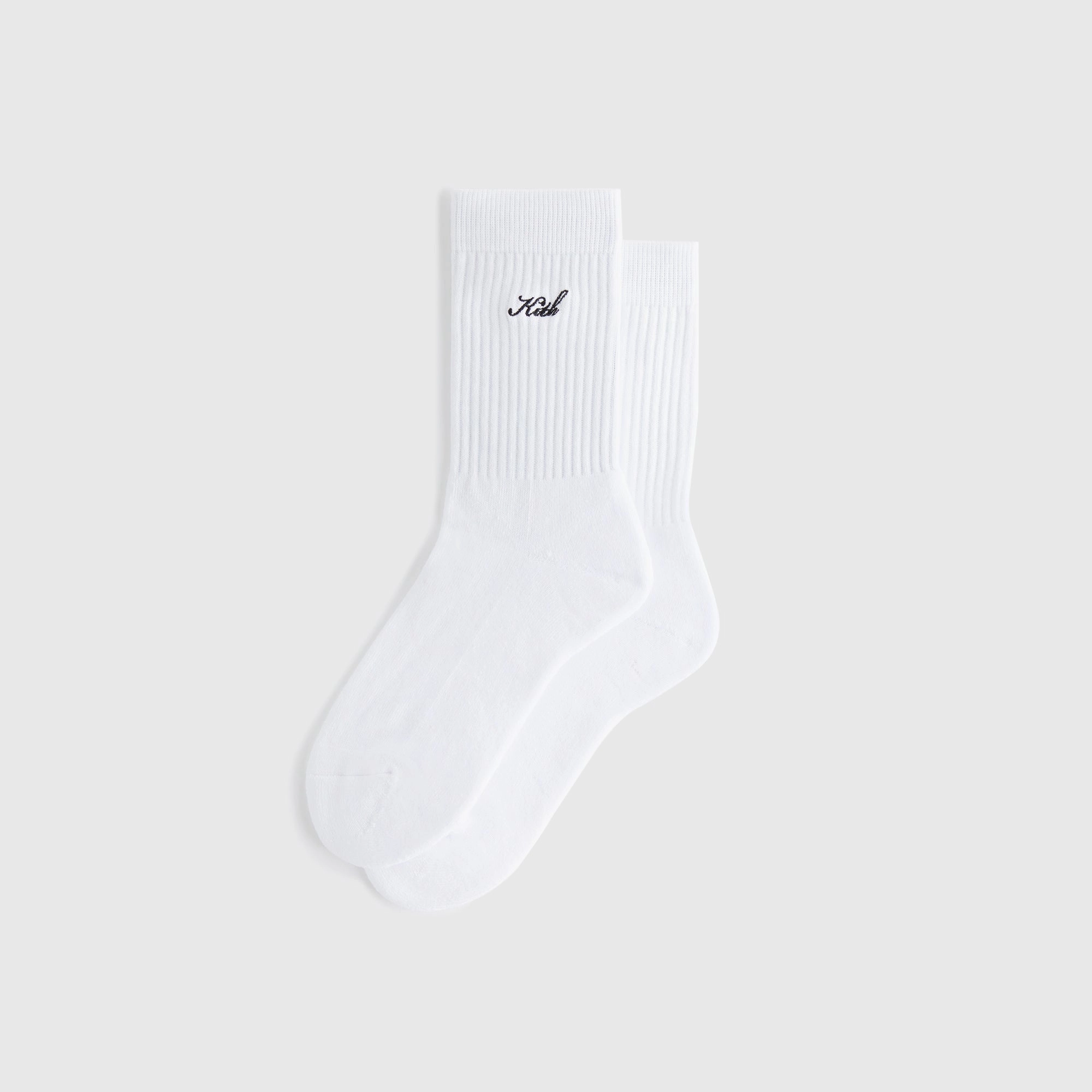 Kith Women Script Classic Crew Socks - White Well-designed Real