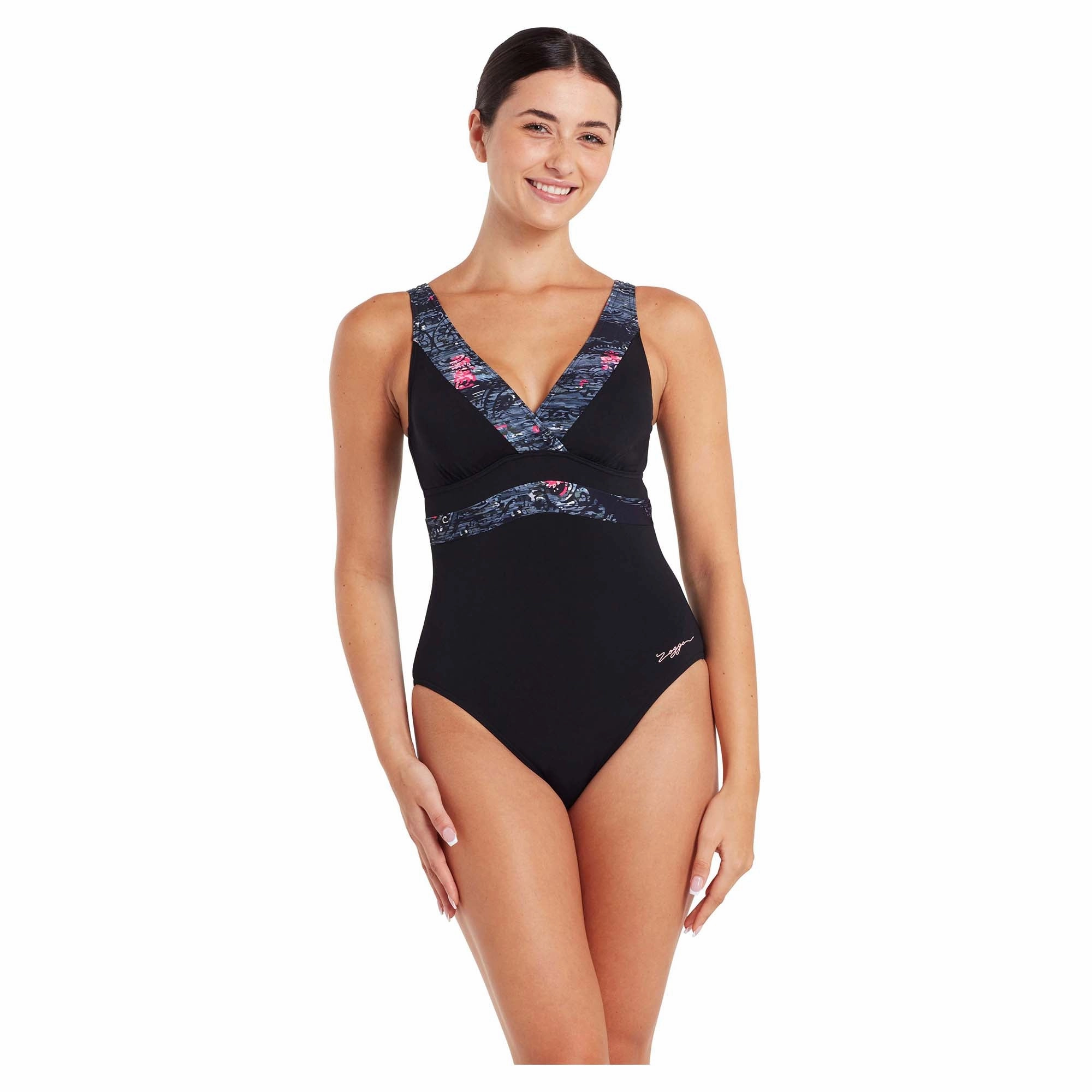 Trend-defining Women's Dusk Graffix Square Back One Piece Swimsuit Sleek