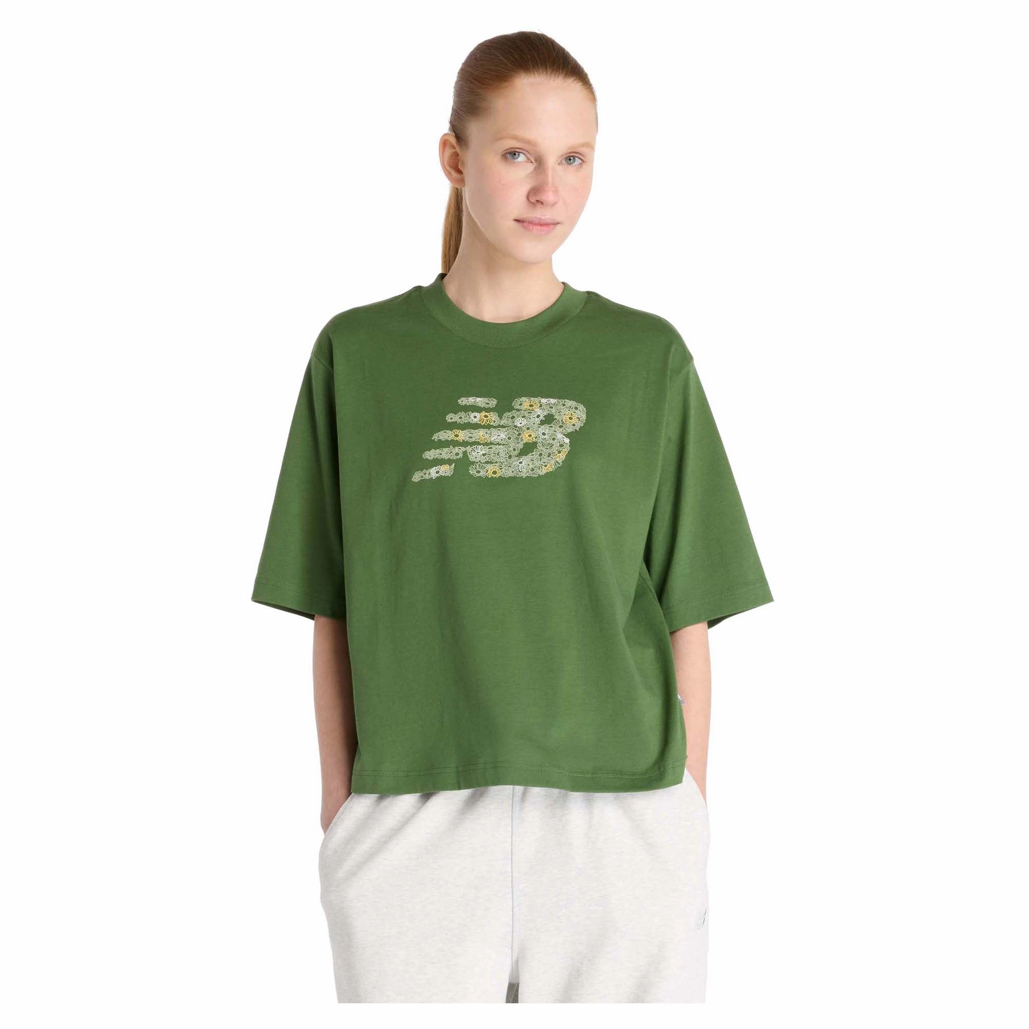 Women's Flower Logo Crew T-Shirt Classic pieces Modern fashion