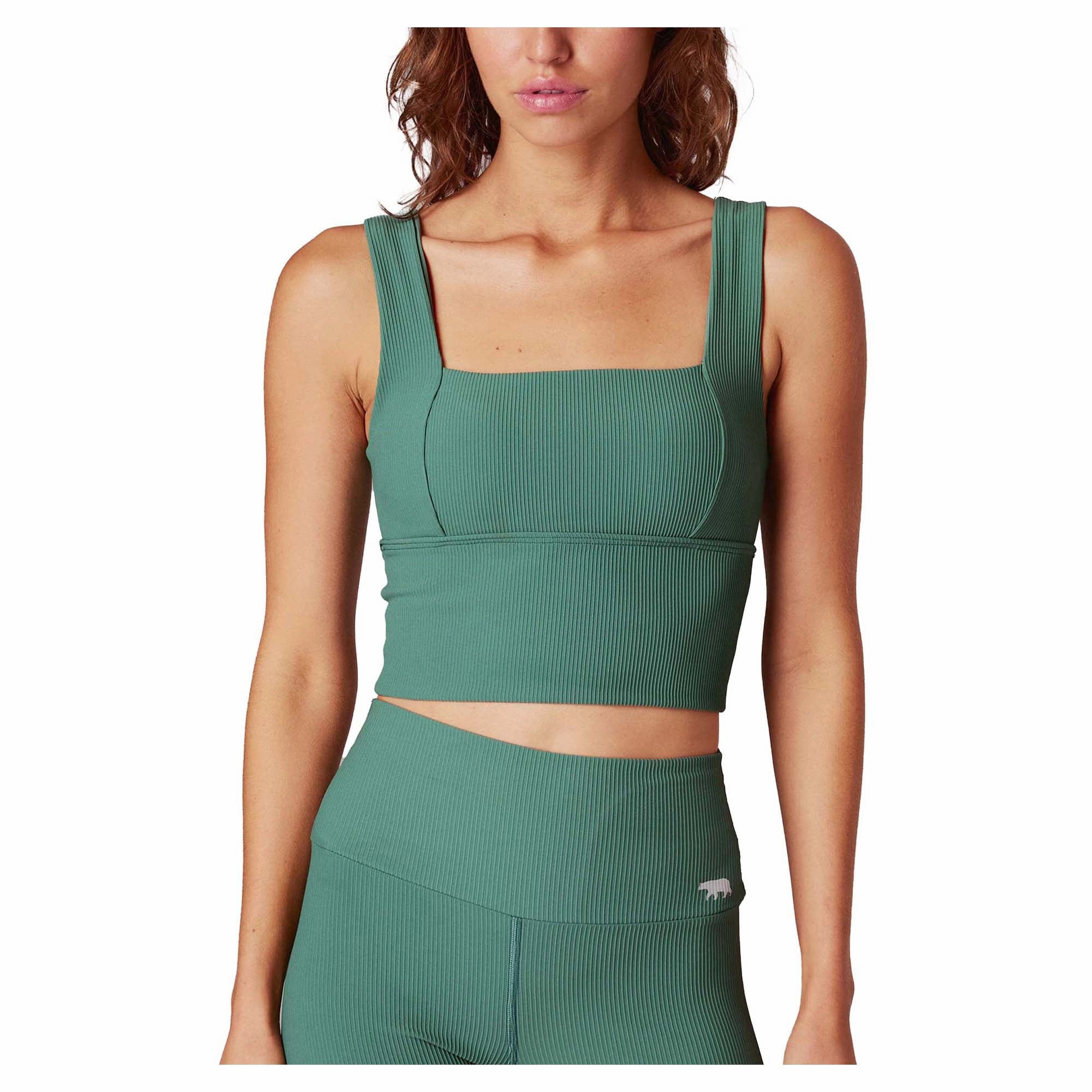 Women's Holy Grail Ribbed Push Up Mid Support Bra Tank Stylish design Modern designs