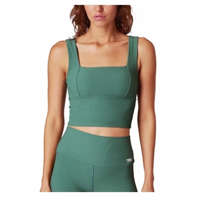 Women's Holy Grail Ribbed Push Up Mid Support Bra Tank Comfortable wearables Must-have