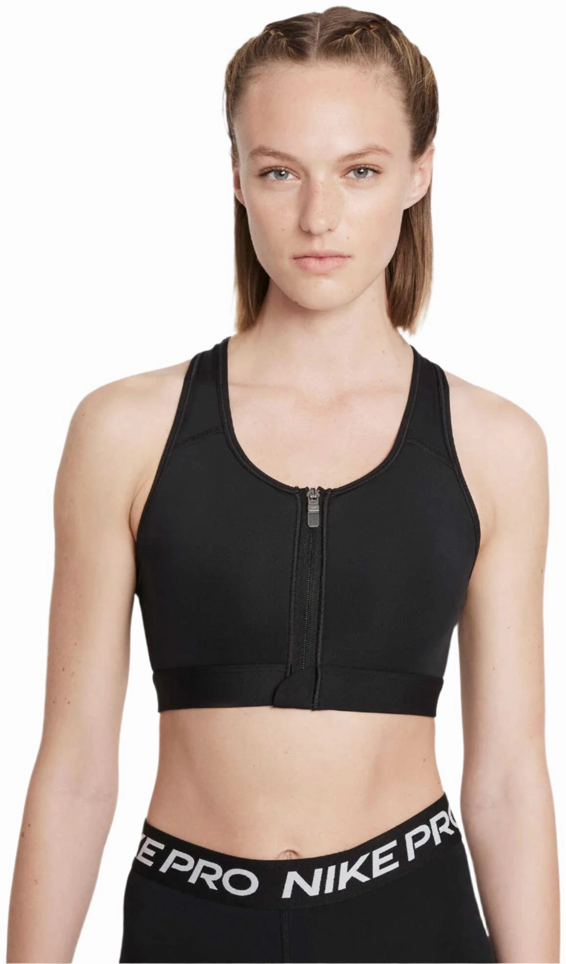 Women's Swoosh Medium-Support Padded Zip-Front Sports Bra Modern looks Style essentials