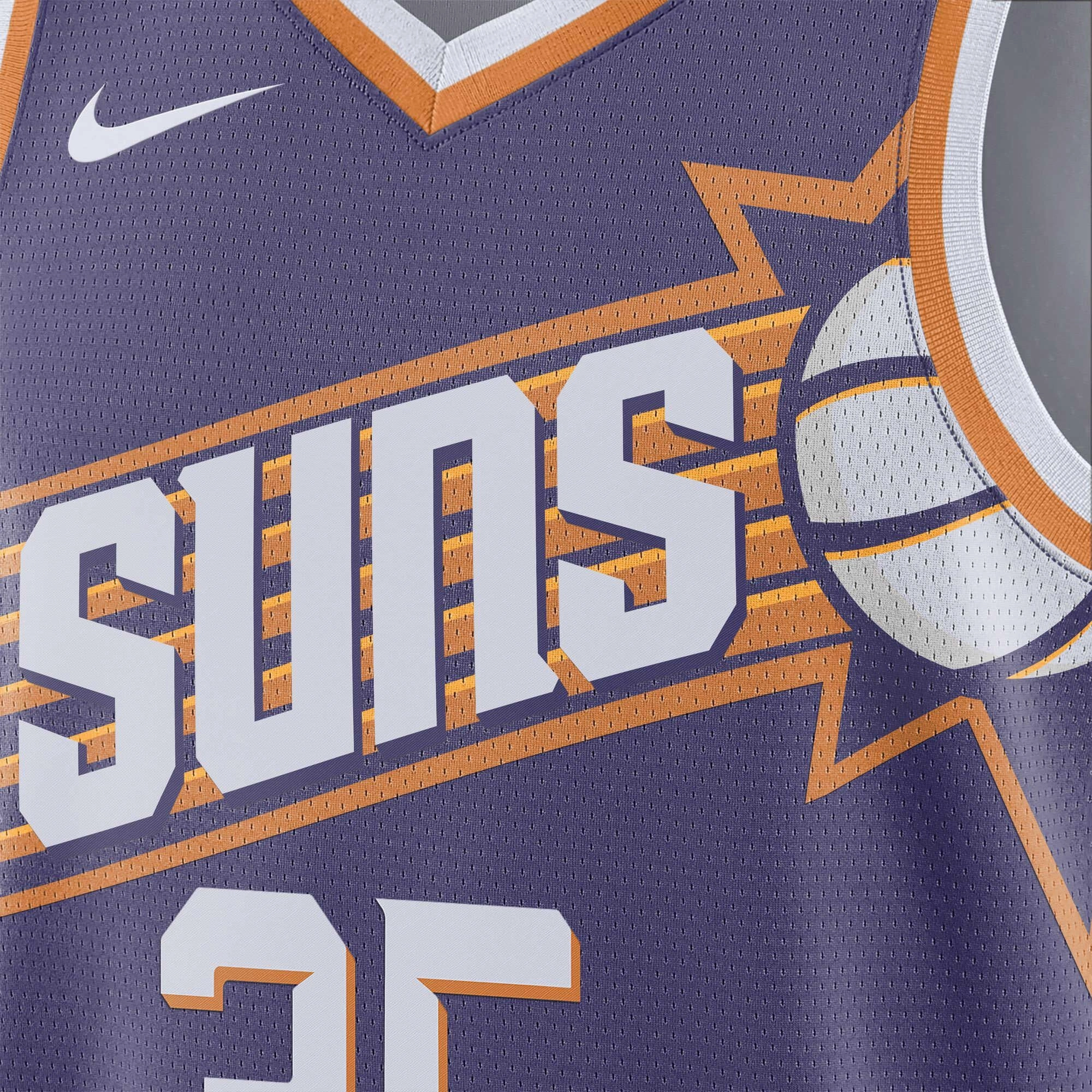 Work-appropriate Men's NBA Phoenix Suns 2023/24 Icon Edition Swingman Jersey