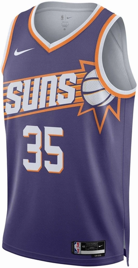 Work-appropriate Men's NBA Phoenix Suns 2023/24 Icon Edition Swingman Jersey Fitted