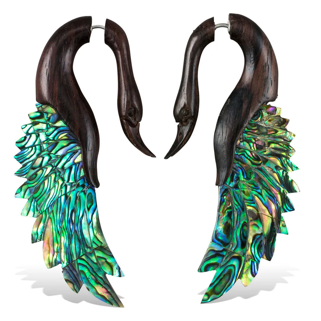Yafah Wings - Wood with Abalone