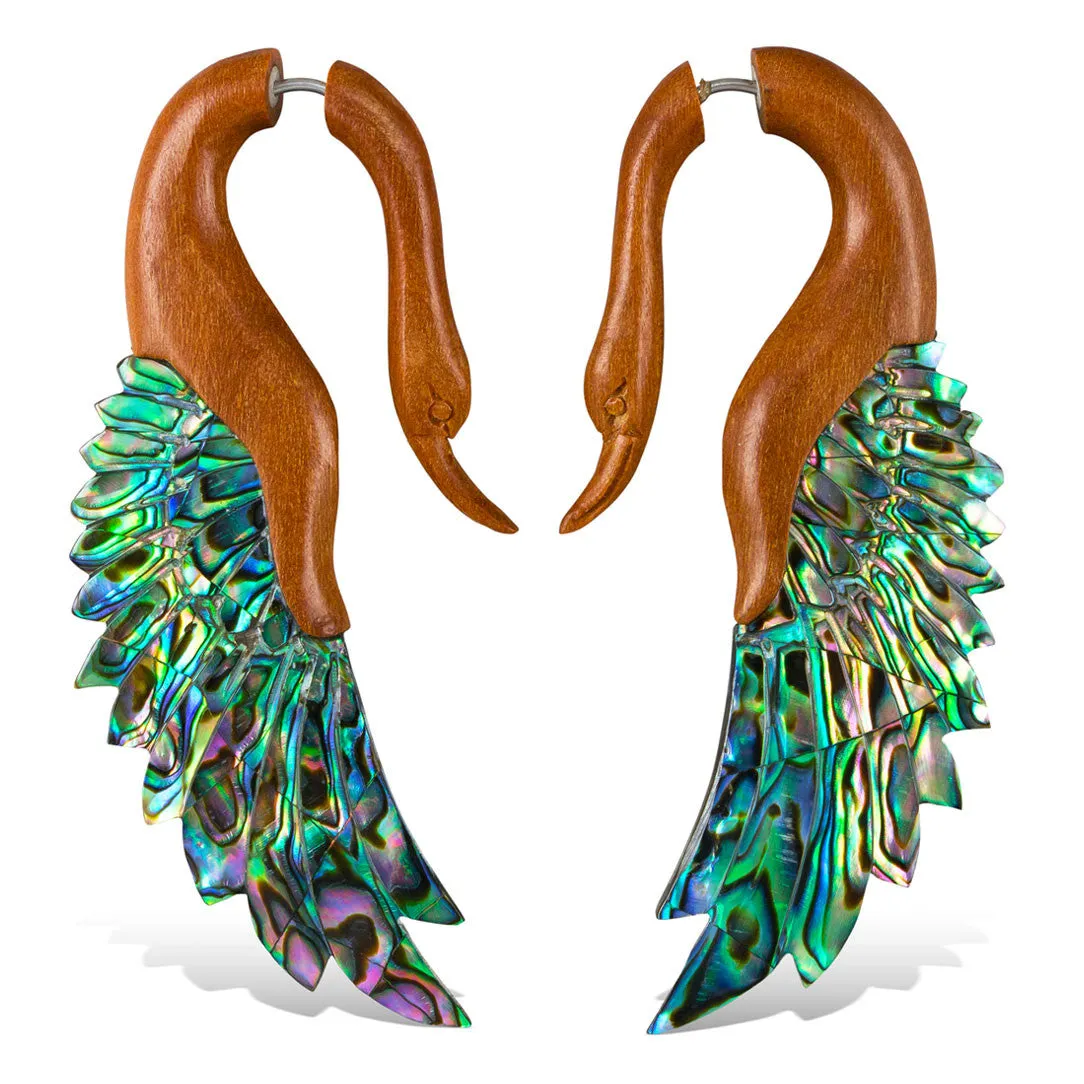 Yafah Wings - Wood with Abalone