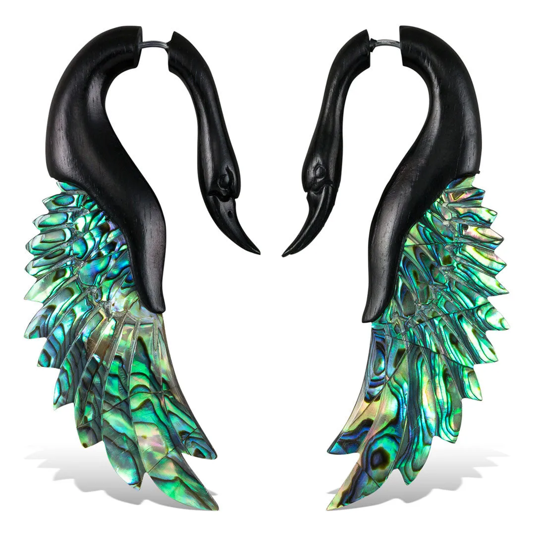 Yafah Wings - Wood with Abalone