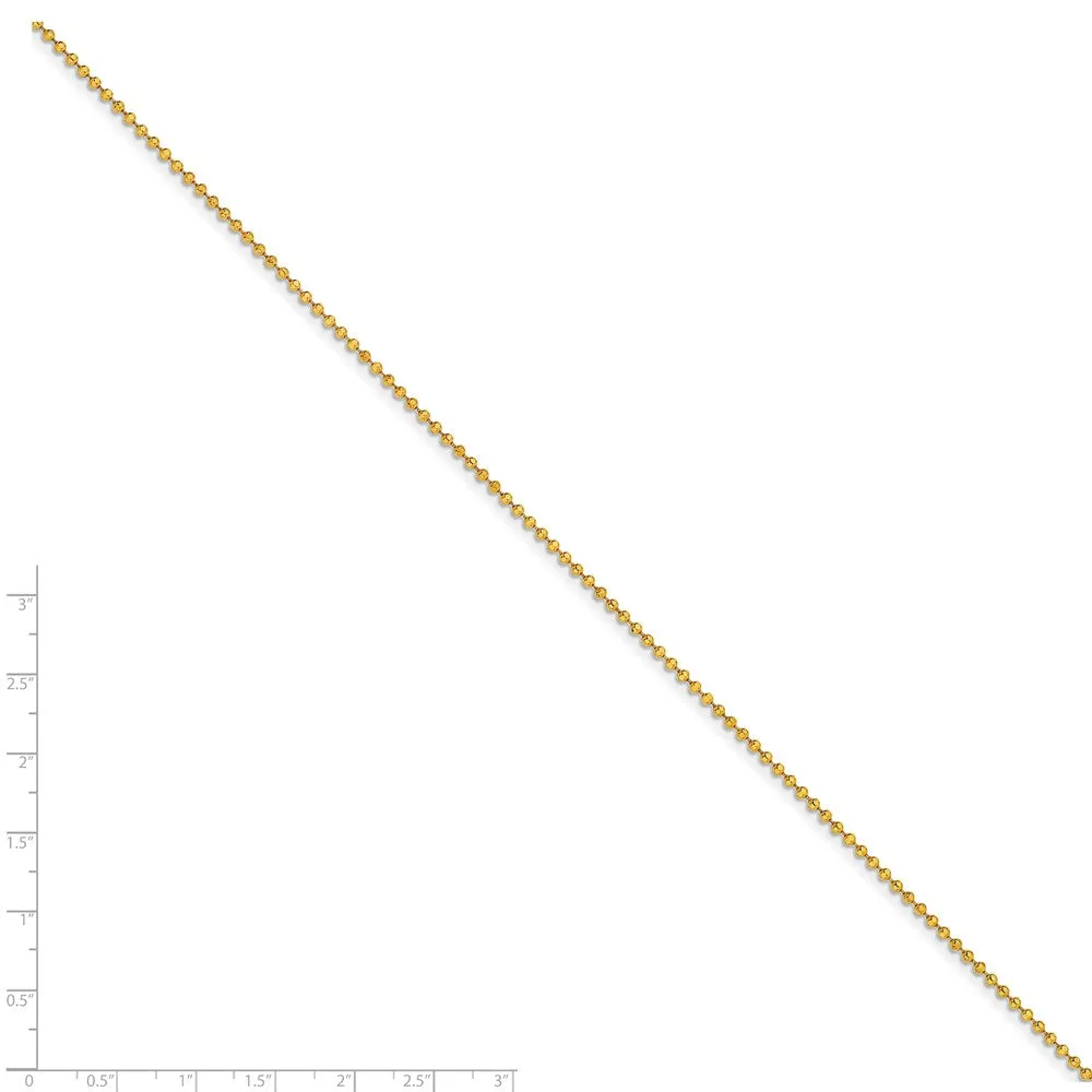 Yellow Rhodium over Brass 2.00mm Plated Ball Chain | SRN212