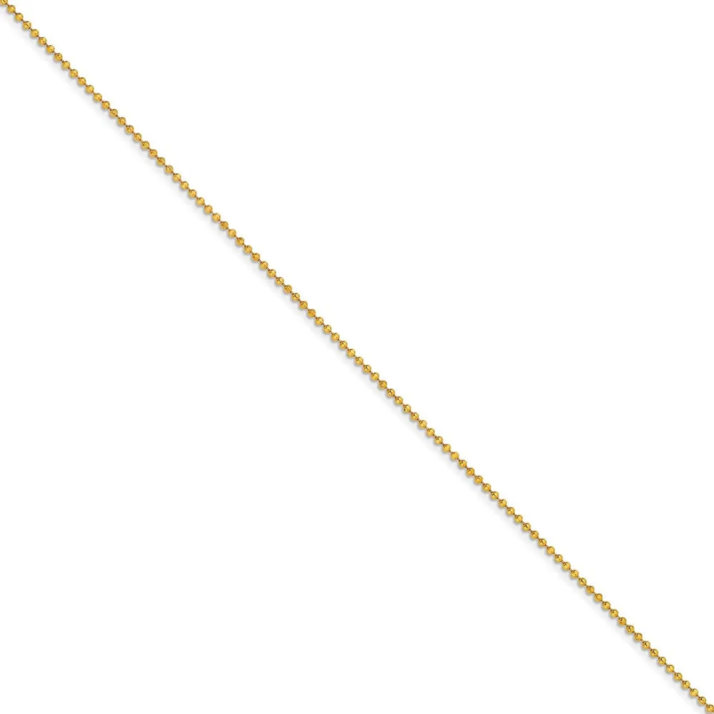 Yellow Rhodium over Brass 2.00mm Plated Ball Chain | SRN212
